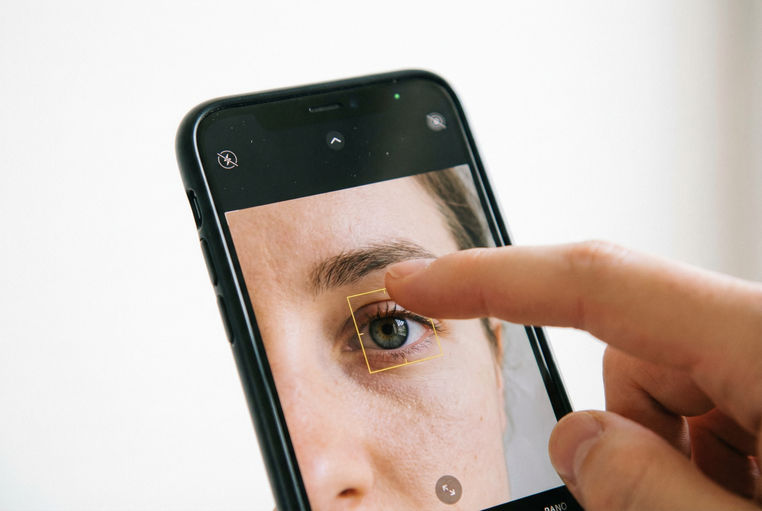 close up photo of a smartphone camera screen