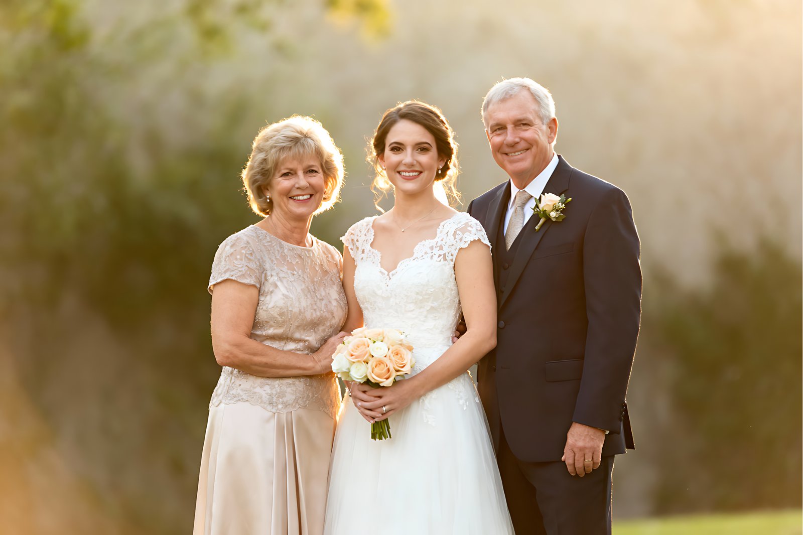 composite wedding photo