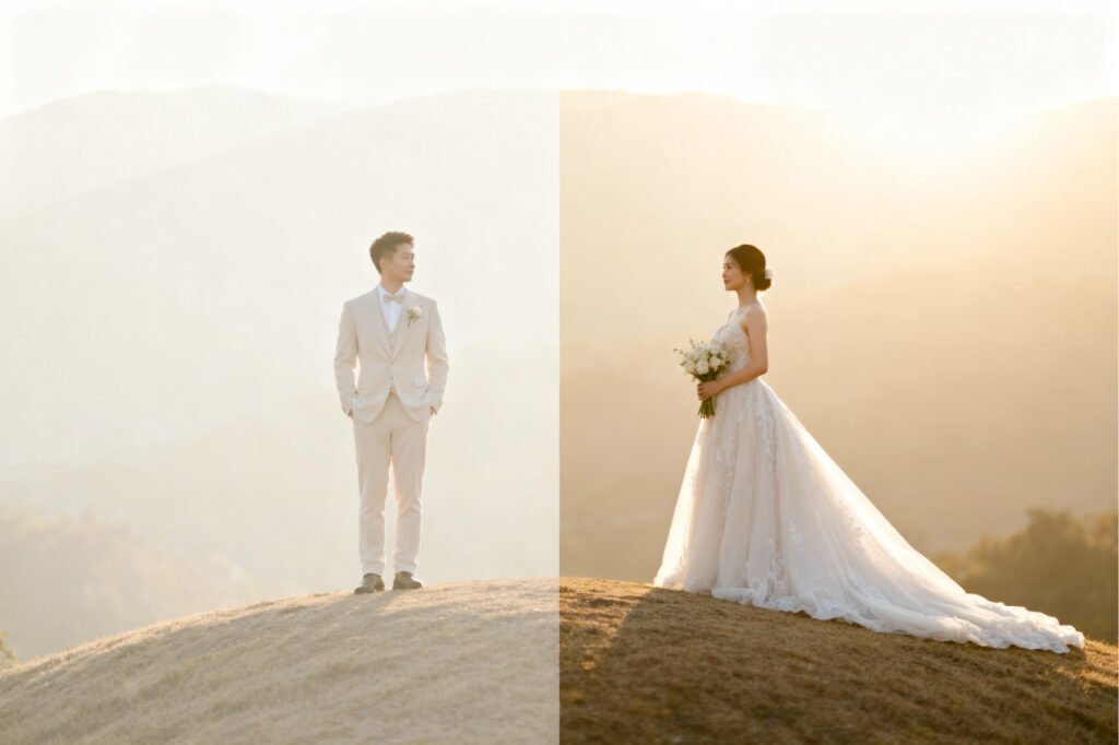 Beyond the Lens: Turning Imperfect Wedding Photos into Timeless Works of Art photo editing