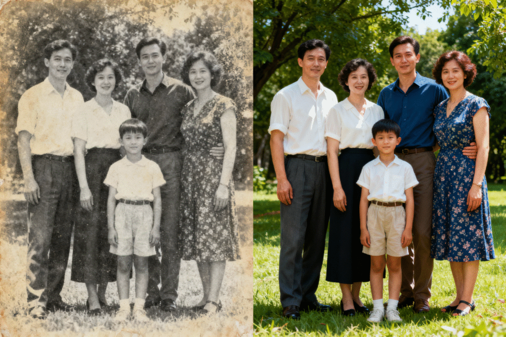 What If You Could Rewrite the Past? The Emotional Power of Recreated Photos photo restauration
