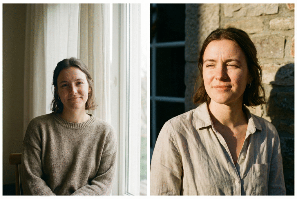 Understanding Light: The #1 Skill for Better Photos – Module 1, lesson 1 two portraits of the same person