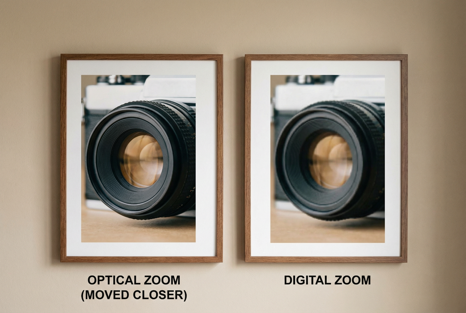 two real images side by side