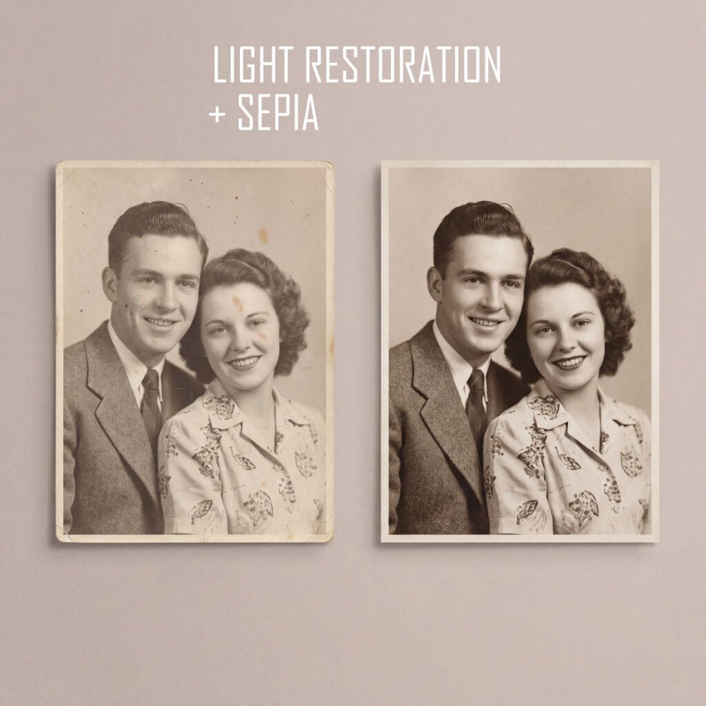 light restoration sepia